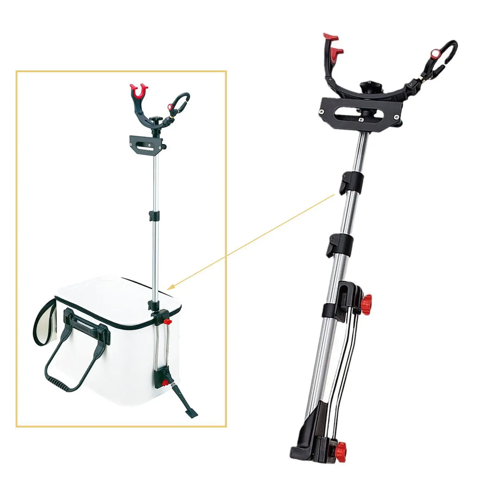 

Fishing Rod Rack, Aluminum Alloy Fishing Rod Pole Rest, Stable Rod Rack Holder for Most Types of Fishing Rod