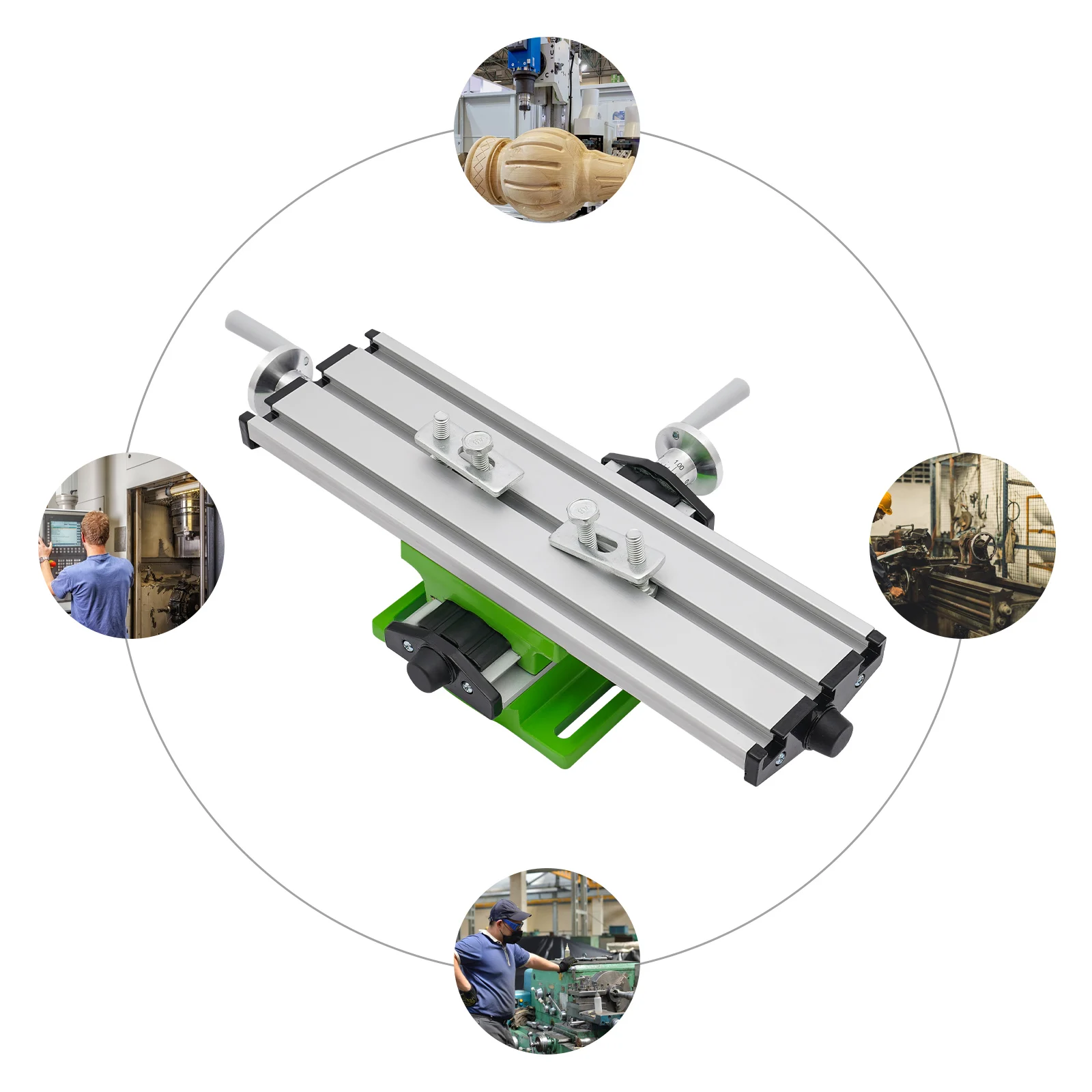 Mesa de trabalho para fresadora, mesa deslizante transversal - mesa deslizante de perfuração composta, mesa de trabalho multifuncional para mini brocas de mesa