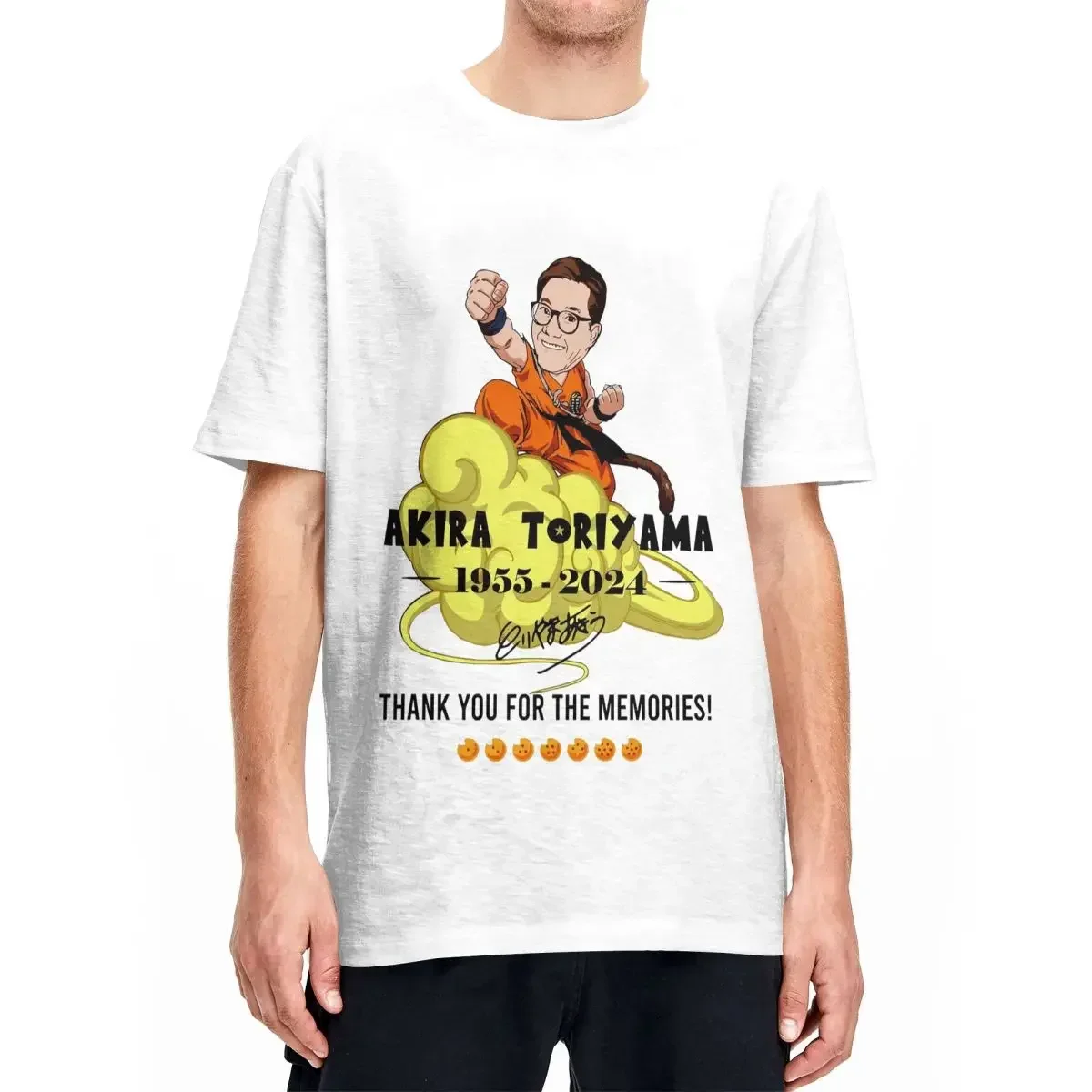 Akira Toriyama Thanks For Everything T Shirt Men Women Cotton Funny T-Shirt Round Neck Short Sleeve Clothing Birthday Present