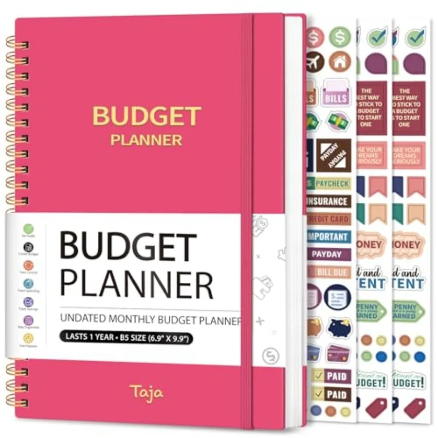 

Budget Planner - Monthly Budget Book with Expense Tracker Notebook, Undated Bill Organizer and Finance Planner to Take Control