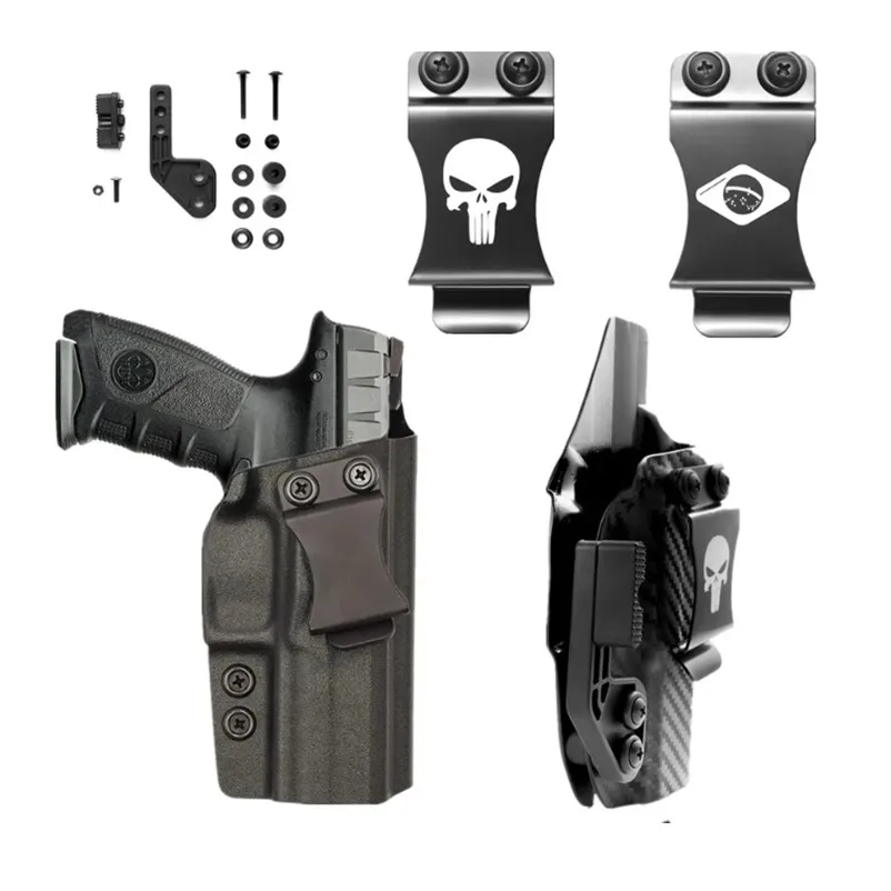 Kydex Internal Holster For Beretta APX Full Size 9mm .40 magazine Mag holder Charger Port Metal Clip Flap Claw Skull