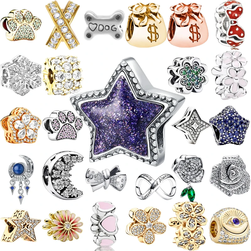 

New Hot Sale DIY Women Jewelry Suitable for Original Design:Beast Claw, Purple Star&Evil Eye Charm Beads for Bracelet & Necklace