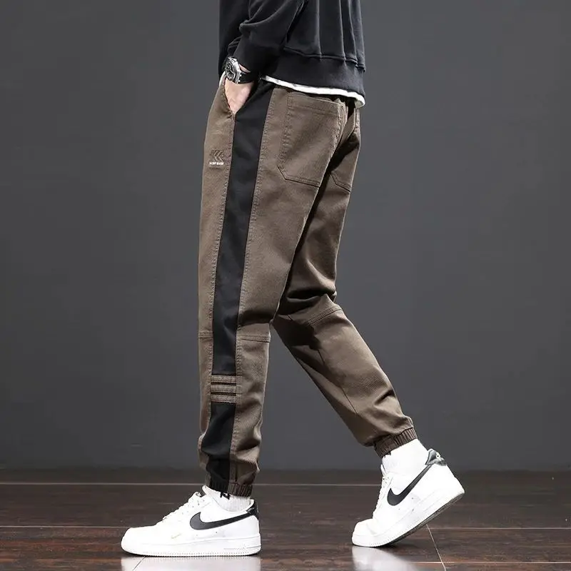 

Fleece Thickened Loose Haruna All-match Men's Foot-Tie Casual Pants Sports Workout New Trend
