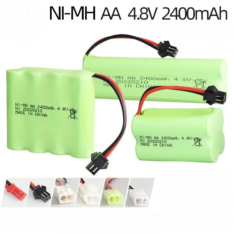

AA 4.8v 2400mAh Rechargeable Ni-MH Battery（M or X Model）for Pool Electric Toy Climbing Car Remote Control Car Battery
