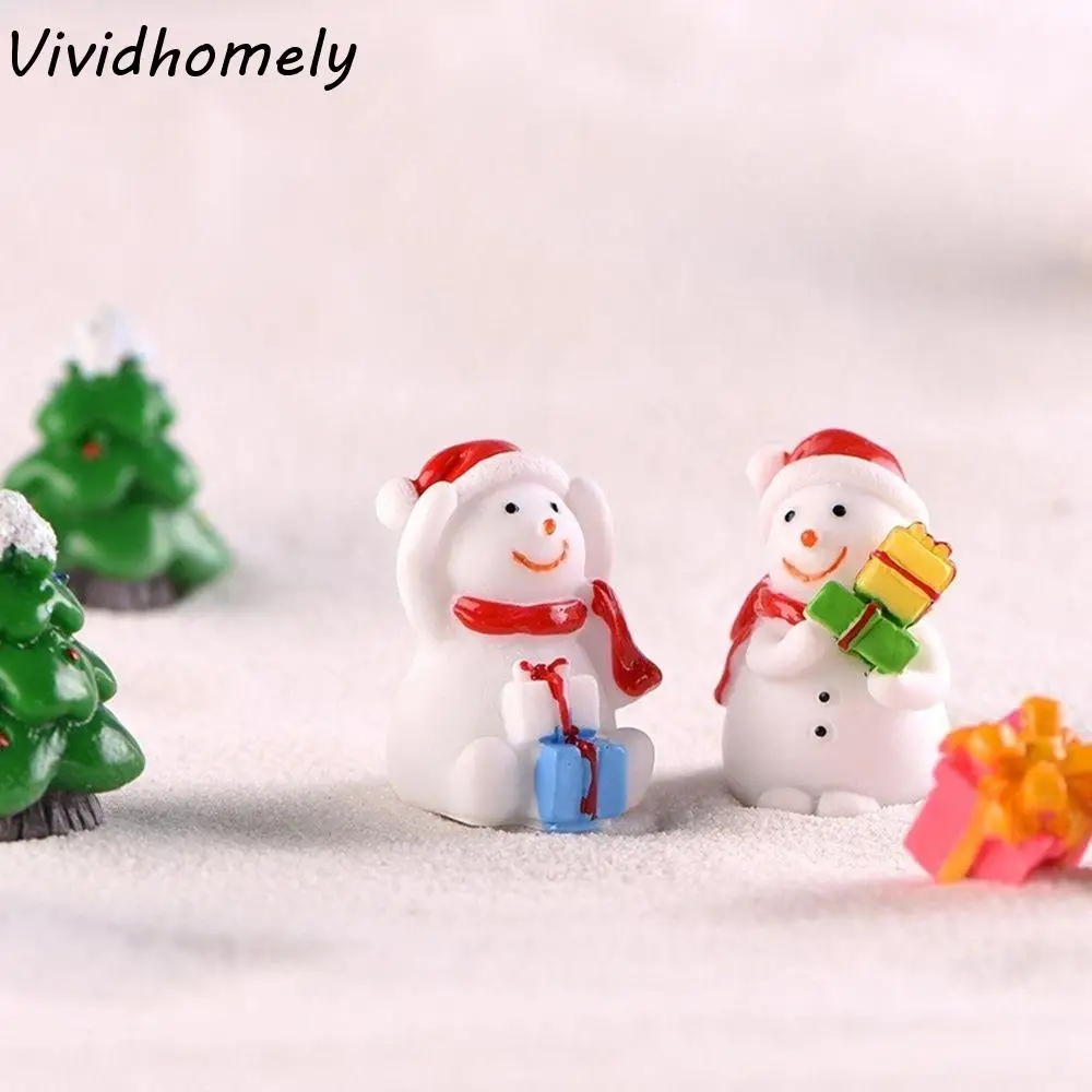 

Snow Scene Snowman Figures Dollhouse Decoration Terrarium Ornaments Figurines Christmas Miniature Micro Landscape