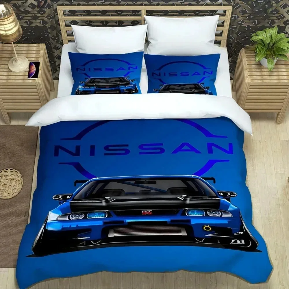 G-GTR Racing R-Retro Bedding Set Printed Duvet Cover Comfortable Breathable Luxury Cotton Quilt Pillowcase Single KingQueen Size