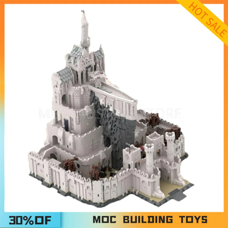 

[10347 шт.] индивидуальный MOC белый замок, креативный набор строительных блоков STEM, развивающие игрушки, комплект строительной модели «сделай сам», на день рождения