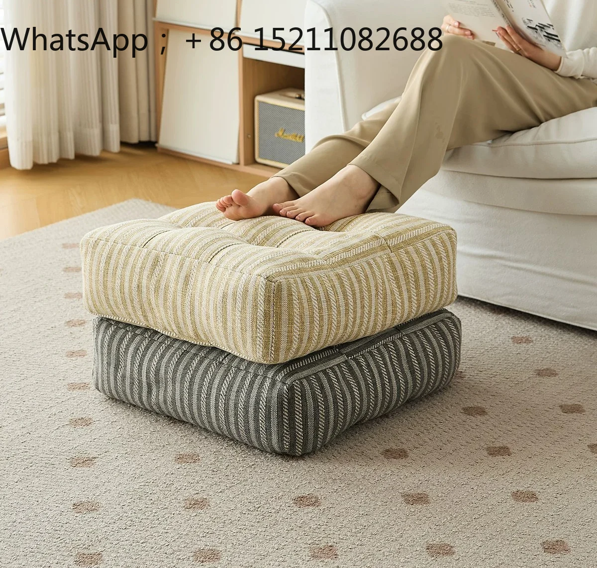 SCY futon pad leather small seat pier bay window tatami thickened seat cushion tea room meditation floor mat
