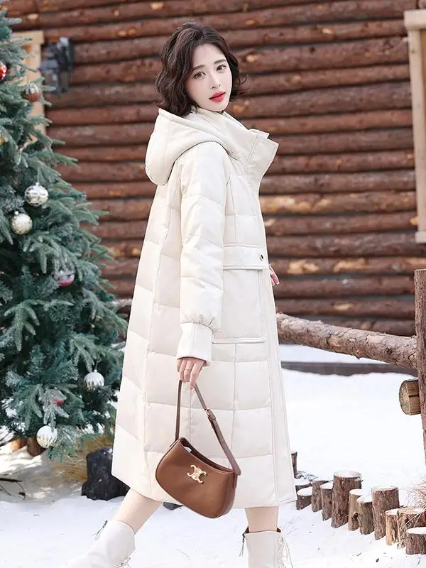   Giacca in Vera Pelle di Pecora Ning, Cappotto Invernale Imbottito da Donna, Lunghezza Media, Vestibilità Ampia, Nuova Collezione 2025