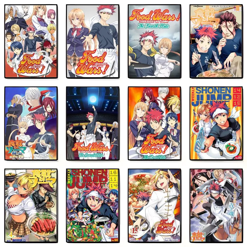 Culinary Competitive Anime F-Food Wars Poster High-definition Art Sticker Self Adhesive Waterproof Home Decoration