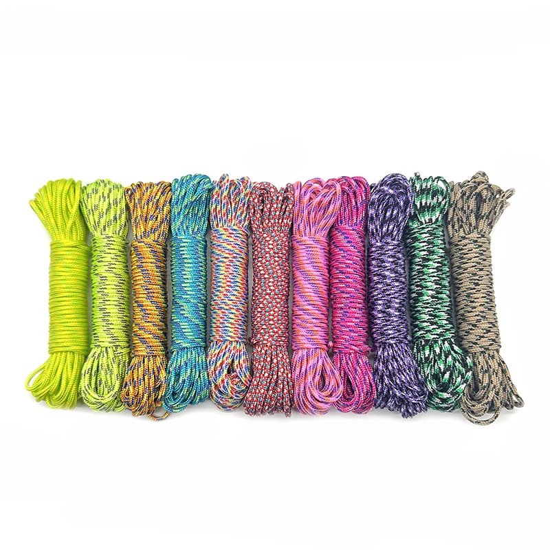 Paracord 1 스탠드 코어 파라코드 로프, Cuerda Escalada Paracorde 팔찌, 쥬얼리 제작용 파라코드 코드, 혼합 색상, 2mm