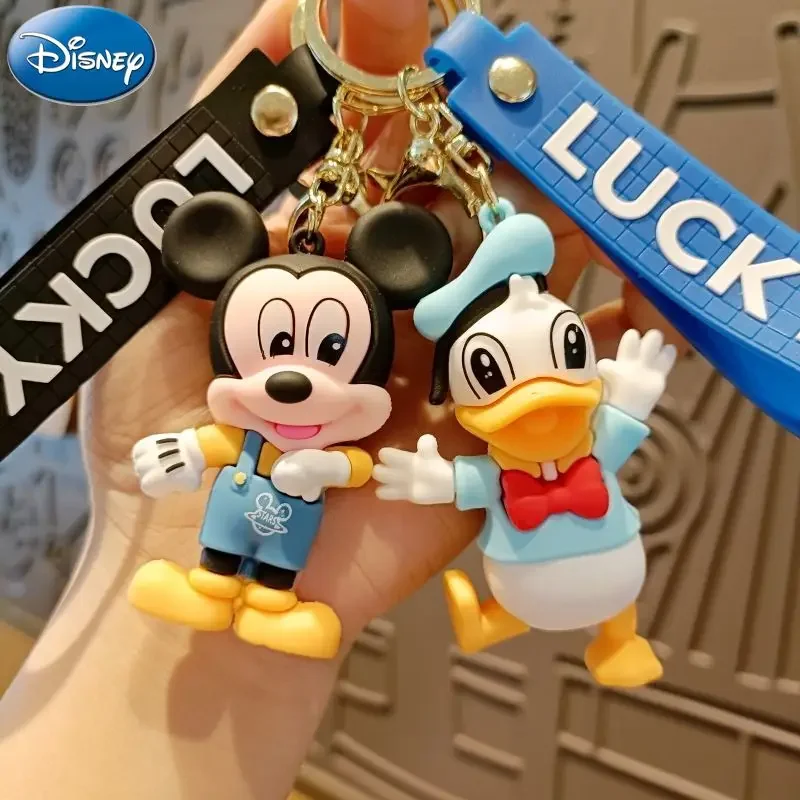 Disney Keychain Mickey Minnie Mouse Donald Duck Keychains Cute Pendants for Car Keys Tote Bags Birthday gifts for Children