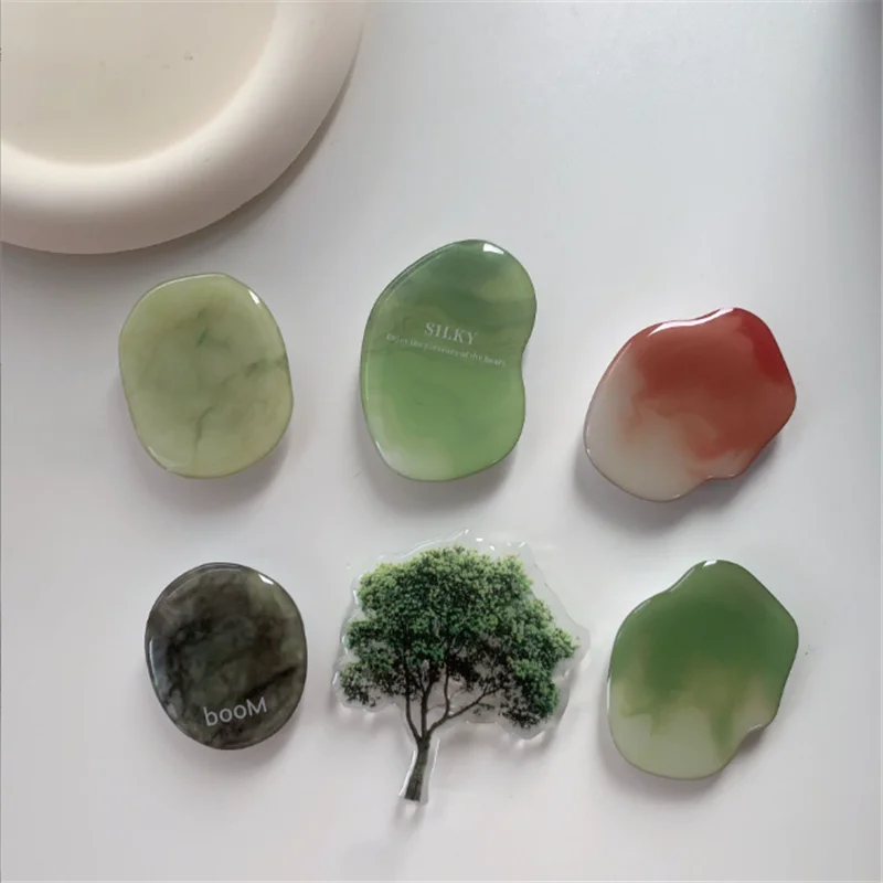 Tree Marble Stone Mobile Phone Ring Holder Telephone Cellular Support Accessories Phone Finger Stand Holder Socket For Iphone 15