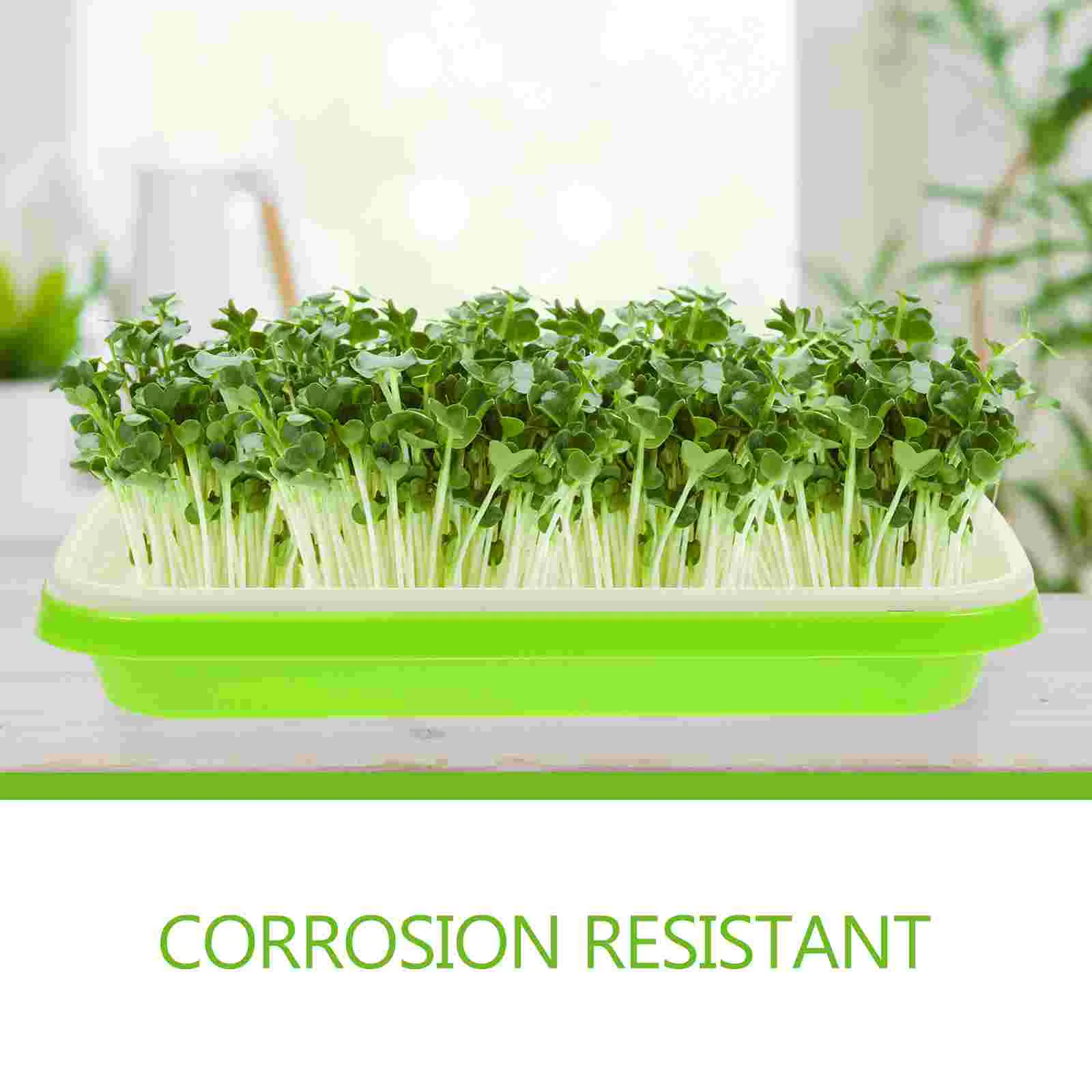 3 Pcs Germination Tray Veggie Nursery Useful Plant Growth Bean Sprouts Vegetable Plastic Garden Planter Site Raw Material