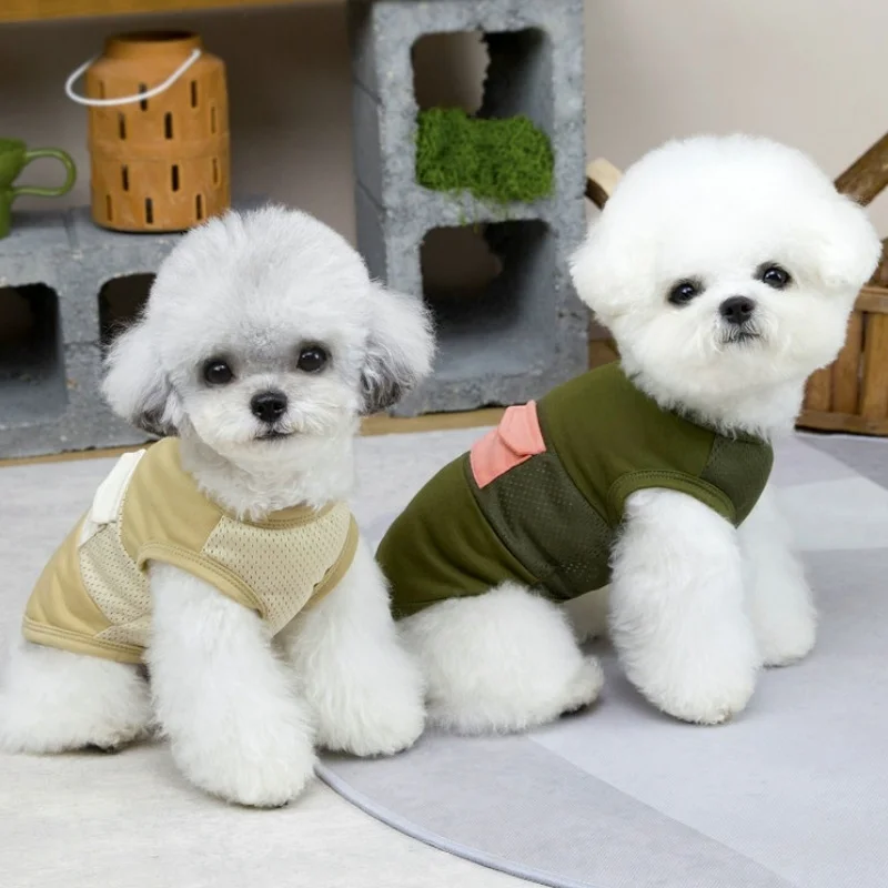 Chaleco suave de malla veraniego para perros cachorros Bichón y gatos - imagen 5