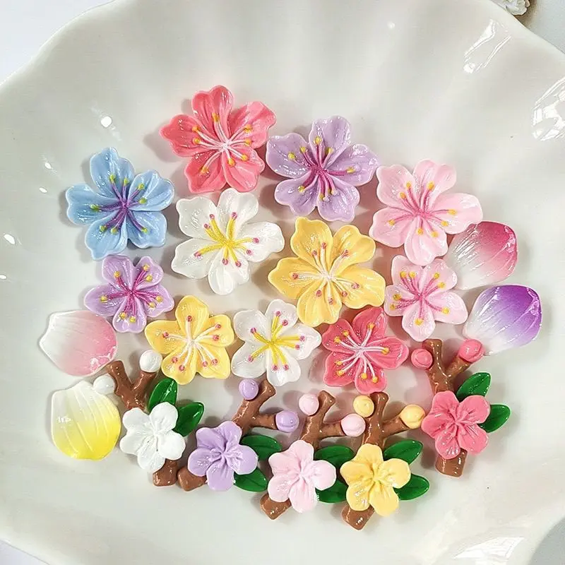 Peach blossom three-dimensional magnetic stickers for refrigerator entrance door whiteboard decoration creative multi-colored