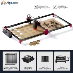 Wireless AlgoLaser DIY KIT MK2 Expand Large Area 400*850mm High Speed Laser Engraver Wood Cutting Machine with 10W Laser Module