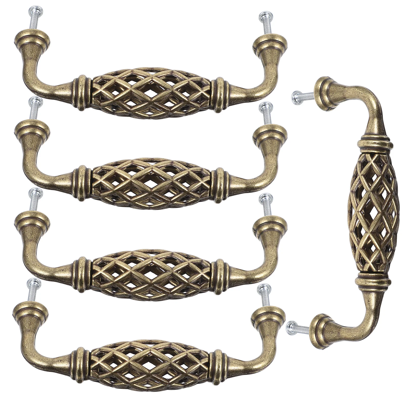 

5Pcs Vintage Iron Art Birdcage Pull Handles Style Cabinet Drawer Door Pull Zinc Alloy Furniture Handles