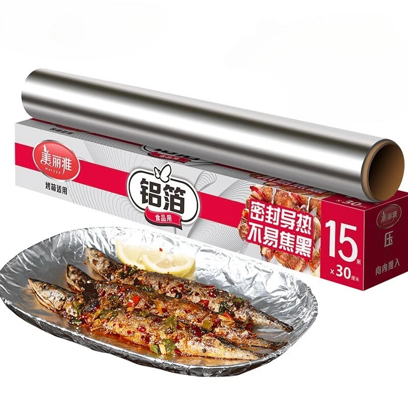 1/2/3 ROLLS Tin Foil Oven Household Baking Air Fryer Tin Foil Barbecue Food Grade Baking Hamburger Papier Kitchen Tools