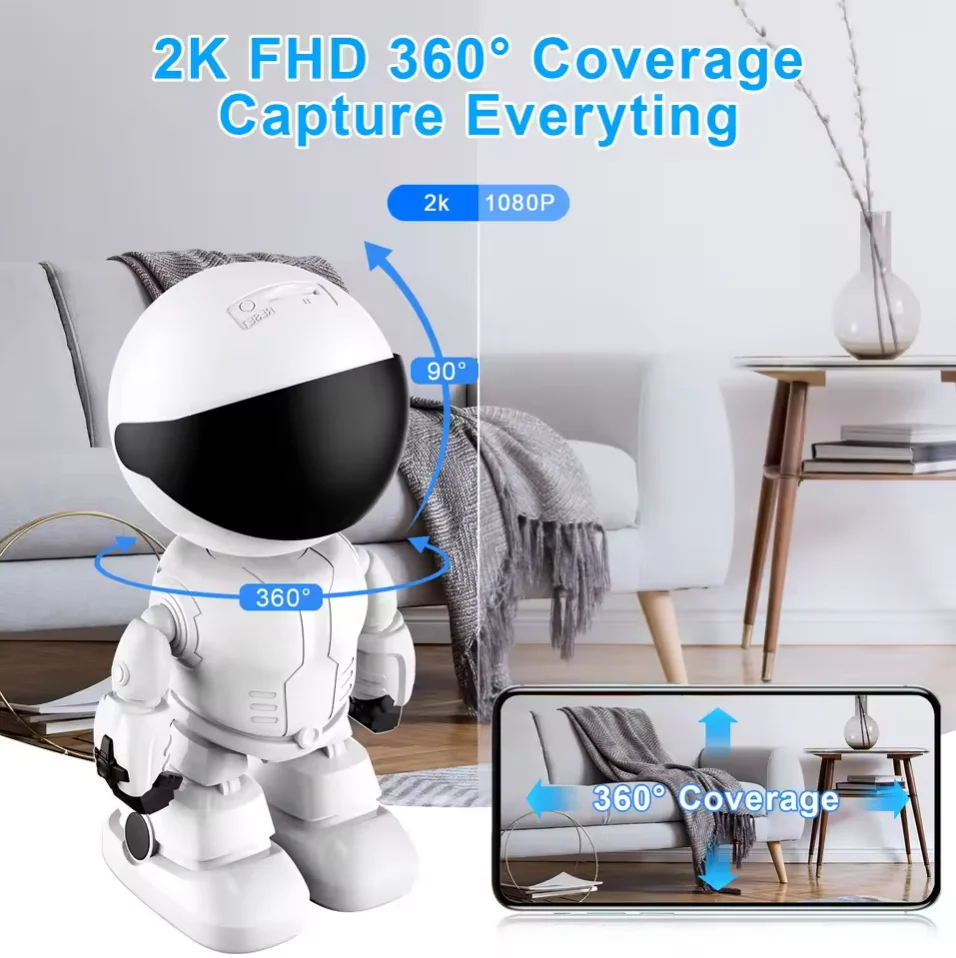 

V360 Pro 3MP HD WiFi PTZ-камера для помещений с автоматическим отслеживанием, AI-детектором, двусторонней аудиосвязью и ночным видением
