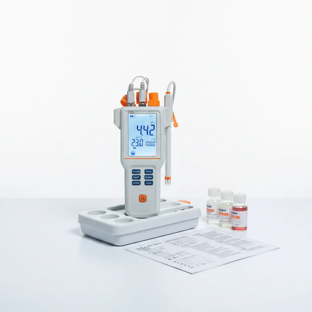PH210E Multi-Parameter PH/mV Meter with 4-Pin Temperature Probe for Environmental Monitoring