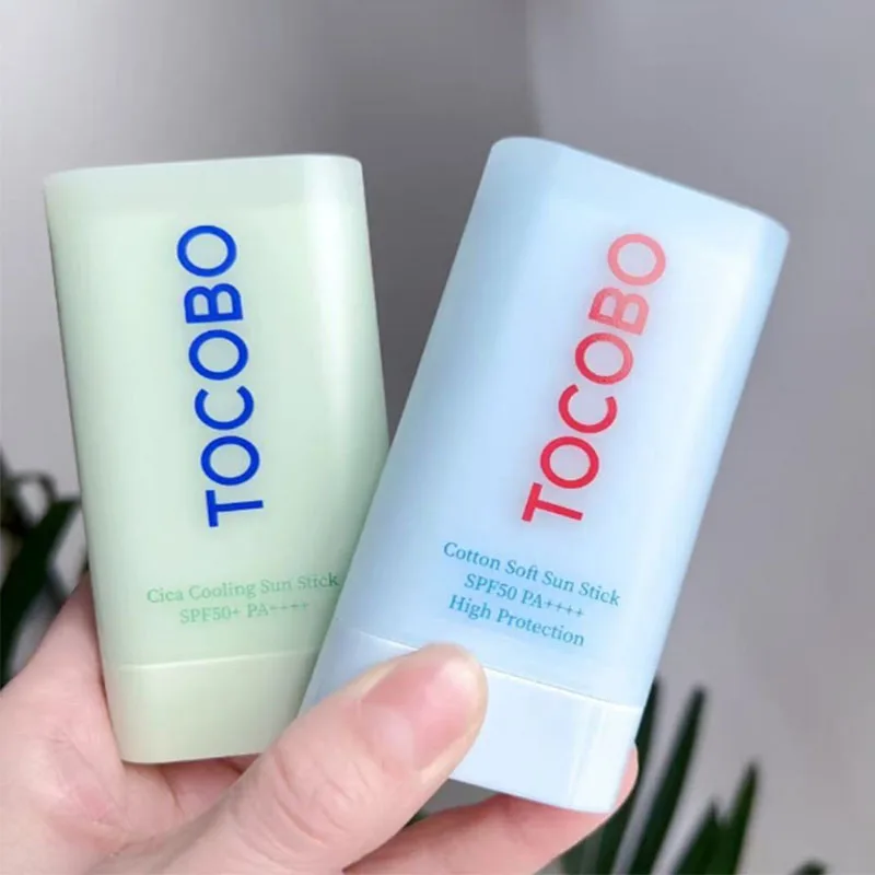 TOCOBO Sun Stick Collection Cotton Soft Waterproof Cooling Blue Green SPF50+ PA++++ Lightweight Portable Reapply Sunscreen Stick