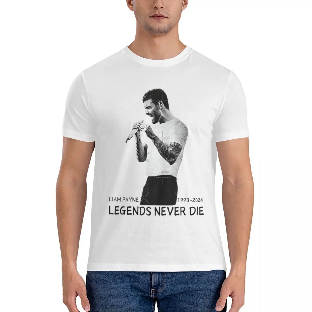 Liam Payne Legends Never Die 1993-2024 Men's T Shirts Casual Tees O Neck T-Shirts Pure Cotton 6XL official-website tops fugees