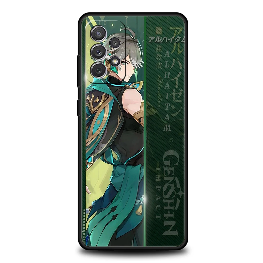 Amine Genshin Impact Game Phone Case for Samsung Galaxy A15 A14 A25 A54 A34 A51 A71 A72 A73 A32 A52 A52S A11 A21S 5G Soft Shell