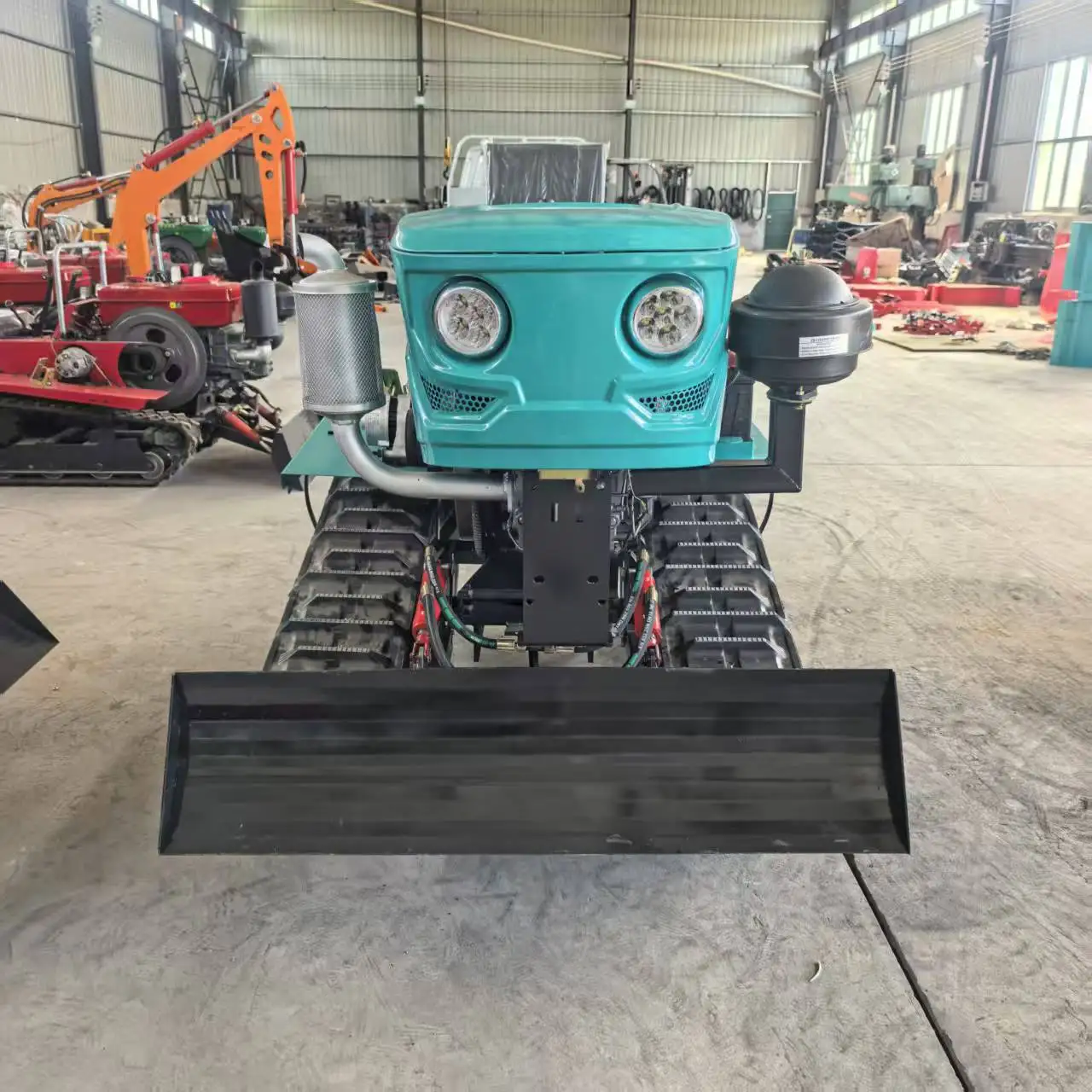 Crawler-type Mini Tiller Multi-functional Farm Machine Rotary Tiller Ditching Backfilling Weeding Ridging Bulldozing Orchard