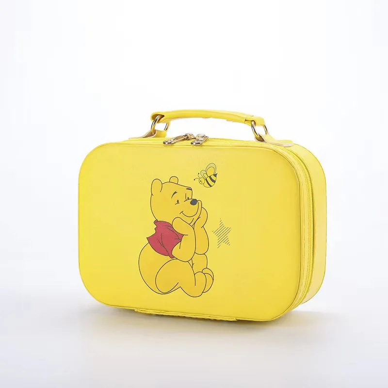 

Disney Winnie Pooh Makeup Case Handheld Portable Waterproof Multifunctional Cute Cosmetic Organizer for Women Girls Nail Art