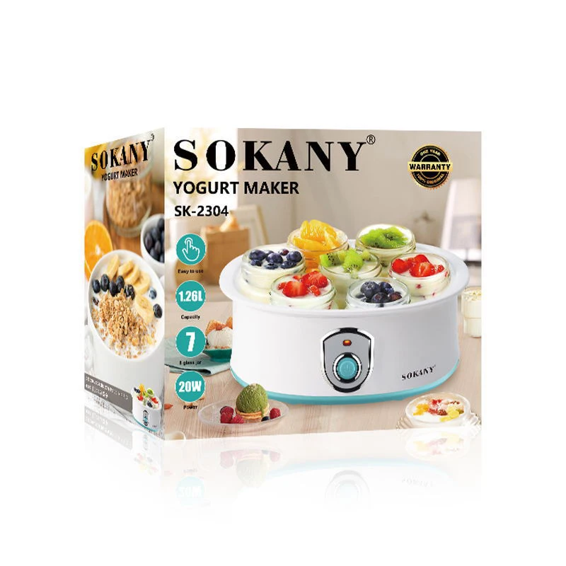 7 أكواب 1200 مل صانع الزبادي ميلك شيك مربى الآيس كريم صانع بودنغ الزبادي