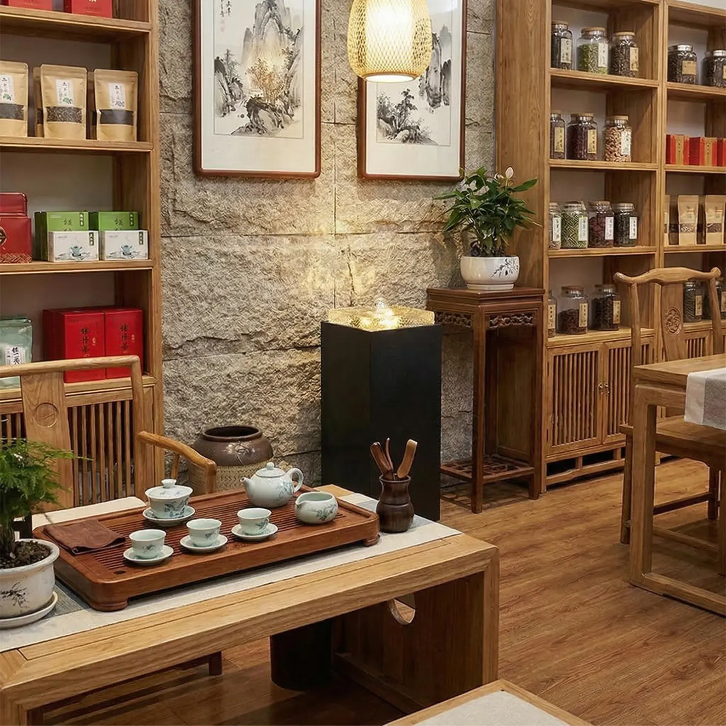 Floor-to-ceiling flowing water ornament Modern simple living room Entrance Shengcai circulating water Office humidification