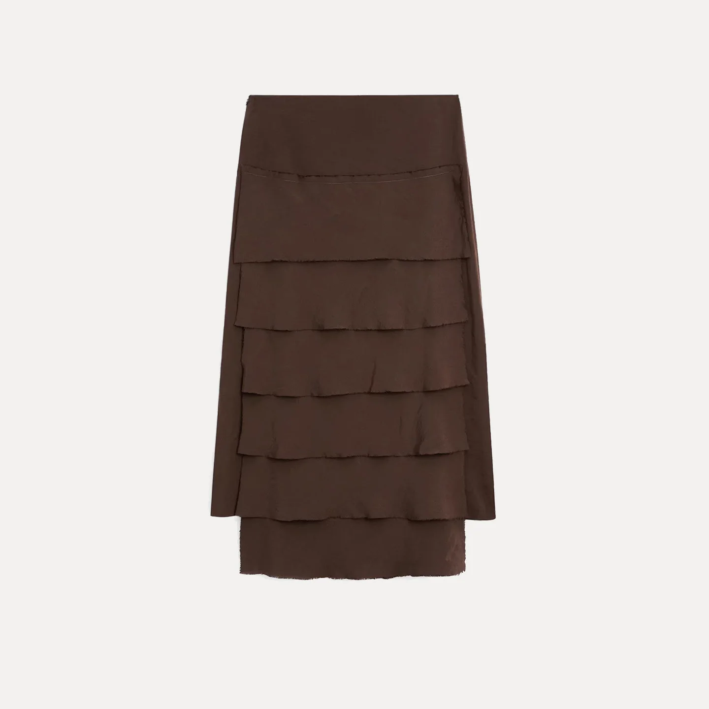 Ele – jupe mi-longue pour femmes, gâteau moelleux, longueur f, robe à dérive, Fiber de Polyester, Design décontracté, taille moyenne, été 2025