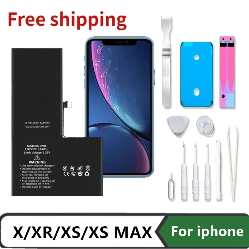 

Battery for IPhone X XR XS XSMAX Replacement Bateria for Apple IPhone Battery with Repair Tools Kit