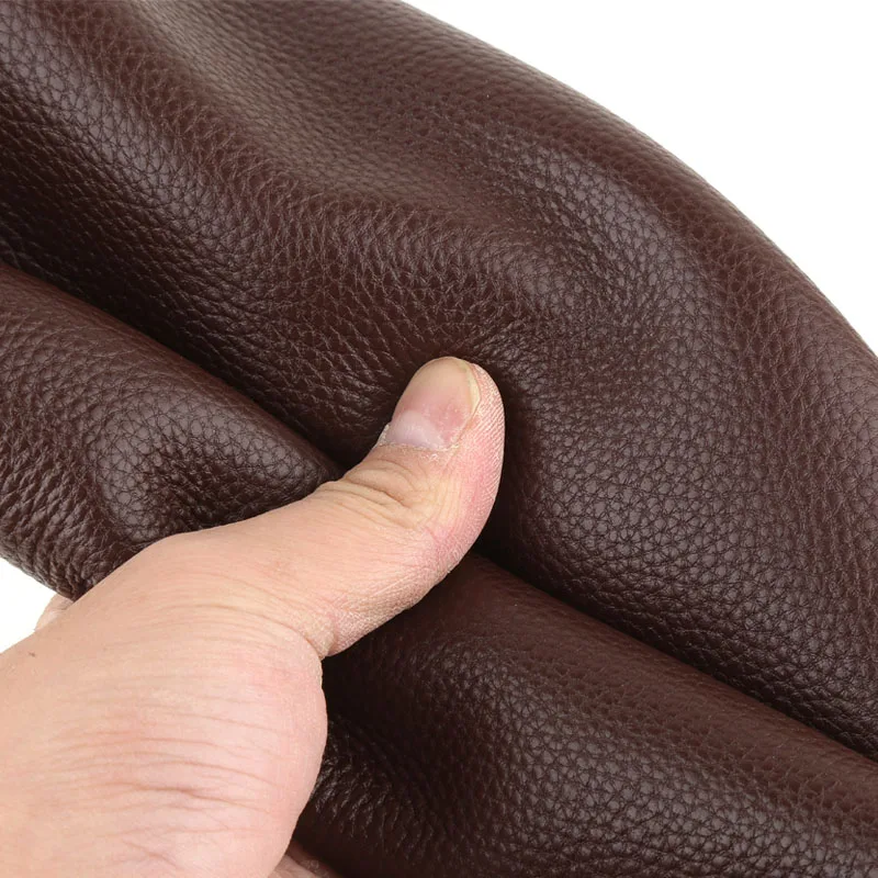طبقة علوية من جلد البقر الملون بالشوكولاتة، نسيج من الجلد الطبيعي، رأس أريكة سميك 1.5 مم، مقعد سيارة، جلد صناعة يدوية