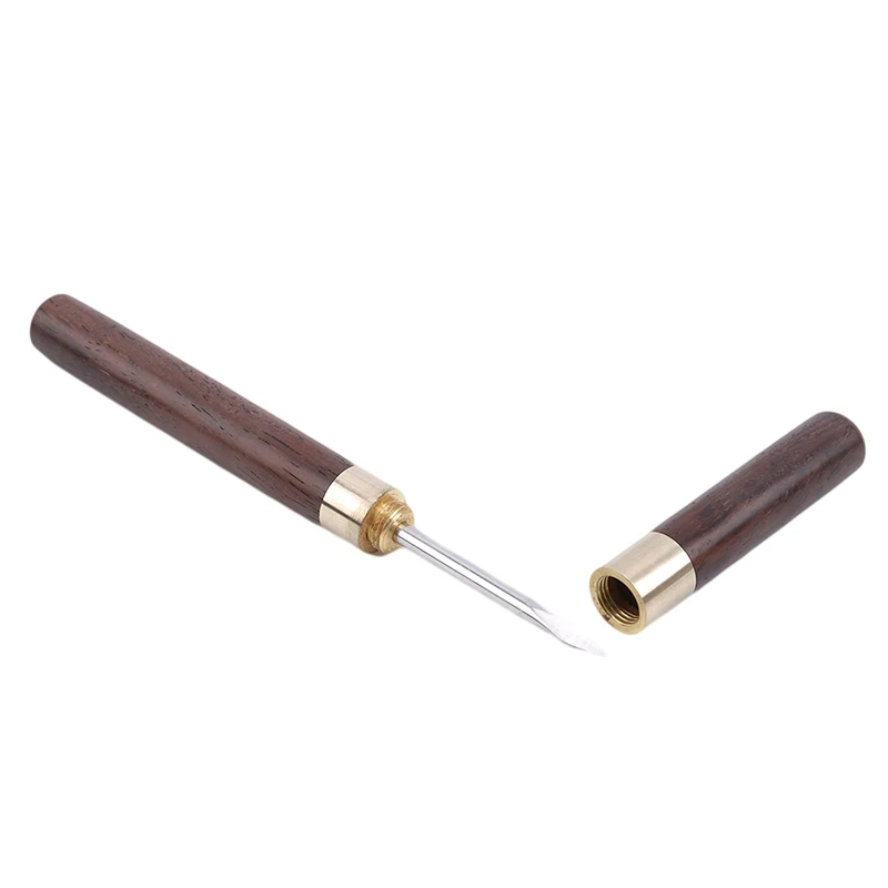 Sandalwood Tea Knife Needle Pick With Wood Handle Puer Tea Tools Cone Needle Breaking Prying Tea Brick Professional Tool