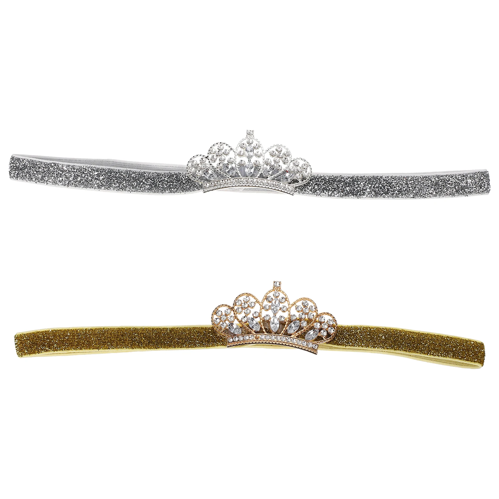 

2pcs Children Crown Hair Accessories Beautiful EVA Headbands Comfortable Baby Girl Headdress Crystal Tiara Hair Jewelry Kid