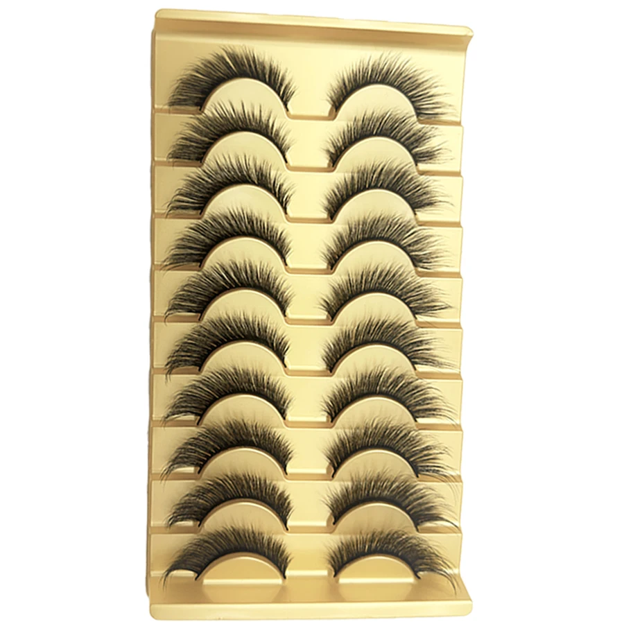 10 أزواج من الرموش الصناعية الكاملة ثلاثية الأبعاد من مانجو آي - تعزيز مكياج العين مع رموش صناعية ممدودة في نهاية العين #2