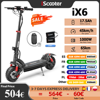 iScooter iX6 Electric Scooter 11inch Off-Road 48V17.5Ah 1000W Rear-Wheel Drive Max Speed 45km/h Range 65km Foldable eScooter