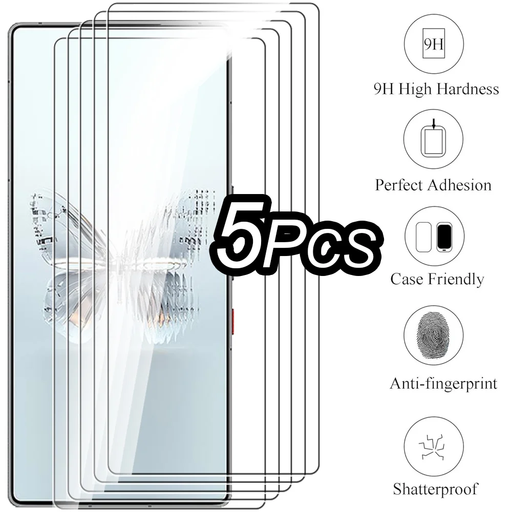 5PCS RedMagic 10Pro Tempered Glass Case For ZTE nubia Red Magic 9S Pro+ Screen Protector RedMagic 9 S Pro 9sPro+ 10 Pro+ Plus