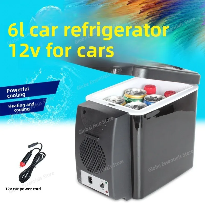 

Автомобильный холодильник 6л, мини-холодильник для автомобиля и домашнего использования, грузовик для общежития, холодный и горячий, изолированный холодильник двойного назначения, 12 В
