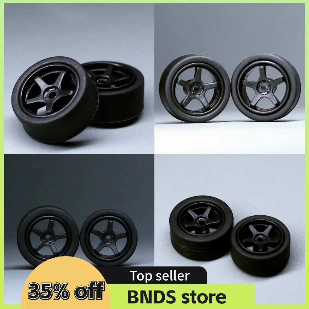 SpeedCG-ruedas ABS 1/64 con neumático de goma tipo O, pieza modificada delantera, 10mm, trasera, 11mm, para modelo de coche, vehículo de juguete,