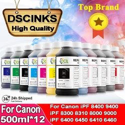 12 x 500ml Pigment Ink for Canon IPF 5000 5100 6100 6300 6350 6400 6450 6410 8400 9400 8410 9410 8100 9100 8110 8000 9000 8300