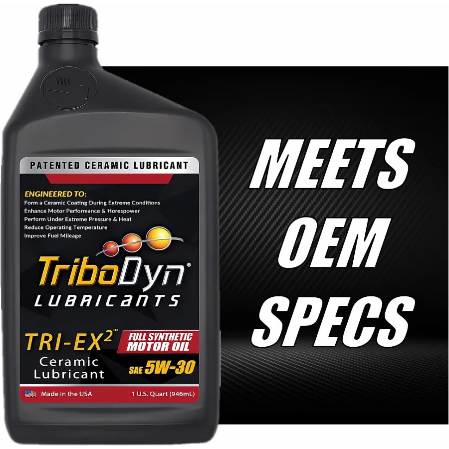 زيت محرك صناعي كامل TRI-EX2 5W30 مع طلاء سيراميك لمحركات عالية الأداء وتحسين كفاءة الوقود API SN و