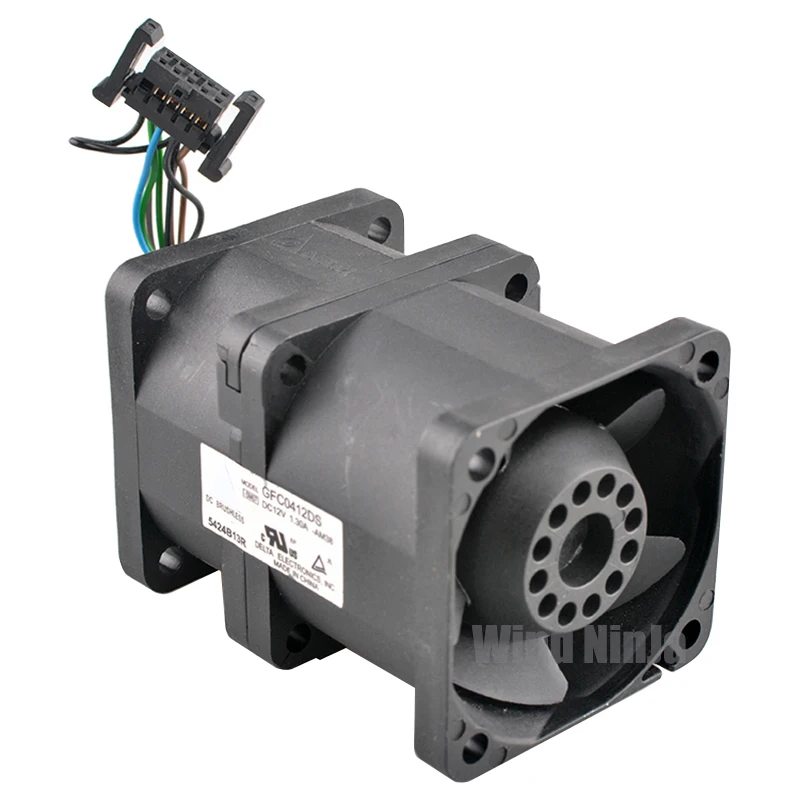 

(2 шт.) GFC0412DS-AM38 Осевой вентилятор охлаждения 4 см x 40 мм, DC12V 1.30A, 40x40x56 мм, совместим с серверами X3530 M4, номера деталей