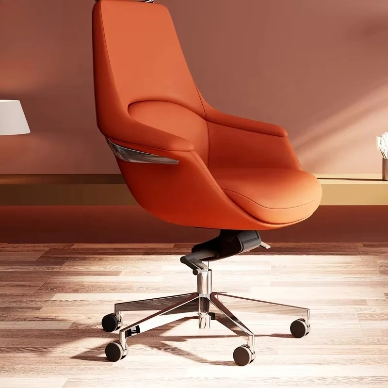 

High-end Leather Executive Office Chair Modern Design Swivel Chair with Ergonomic Support for Business Executives