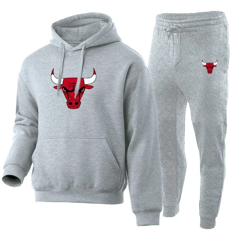 

2025 Spring and Autumn New Fashion Trend Printed Sports Hoodie Set Men's Casual Relaxed Comfortable High Quality Two-Piece Set