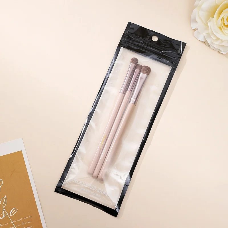 Meizhijia Pink Three Piece Eyeshadow Set with Sleeping Silkworm Eyeliner Detail Stain Eye Makeup Collection