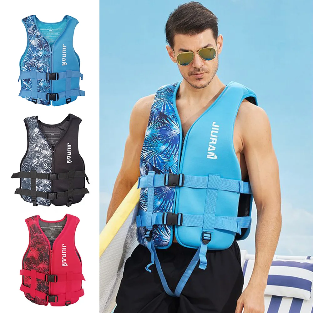 Giubbotto di sicurezza alla deriva regolabile Giubbotto di salvataggio per sport acquatici resistente all'usura in neoprene Morbido e sicuro multiuso per il nuoto Pesca in mare