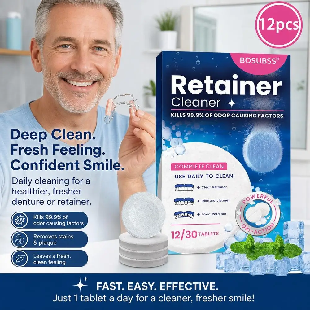 12 Denture/Box Cleaning Tablets Denture Cleaning Tablets Aligners Braces And Retainer Cleaning Tablets Completely Clean 2026